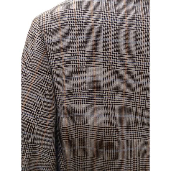 Bernini Beverly Hills Sport Coat Mens 40 Gray SILK WOOL Fine Plaid Jacket Italy - Picture 2 of 14
